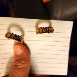 Liz Claiborne Small Hoop Earrings Goldtone Pierced